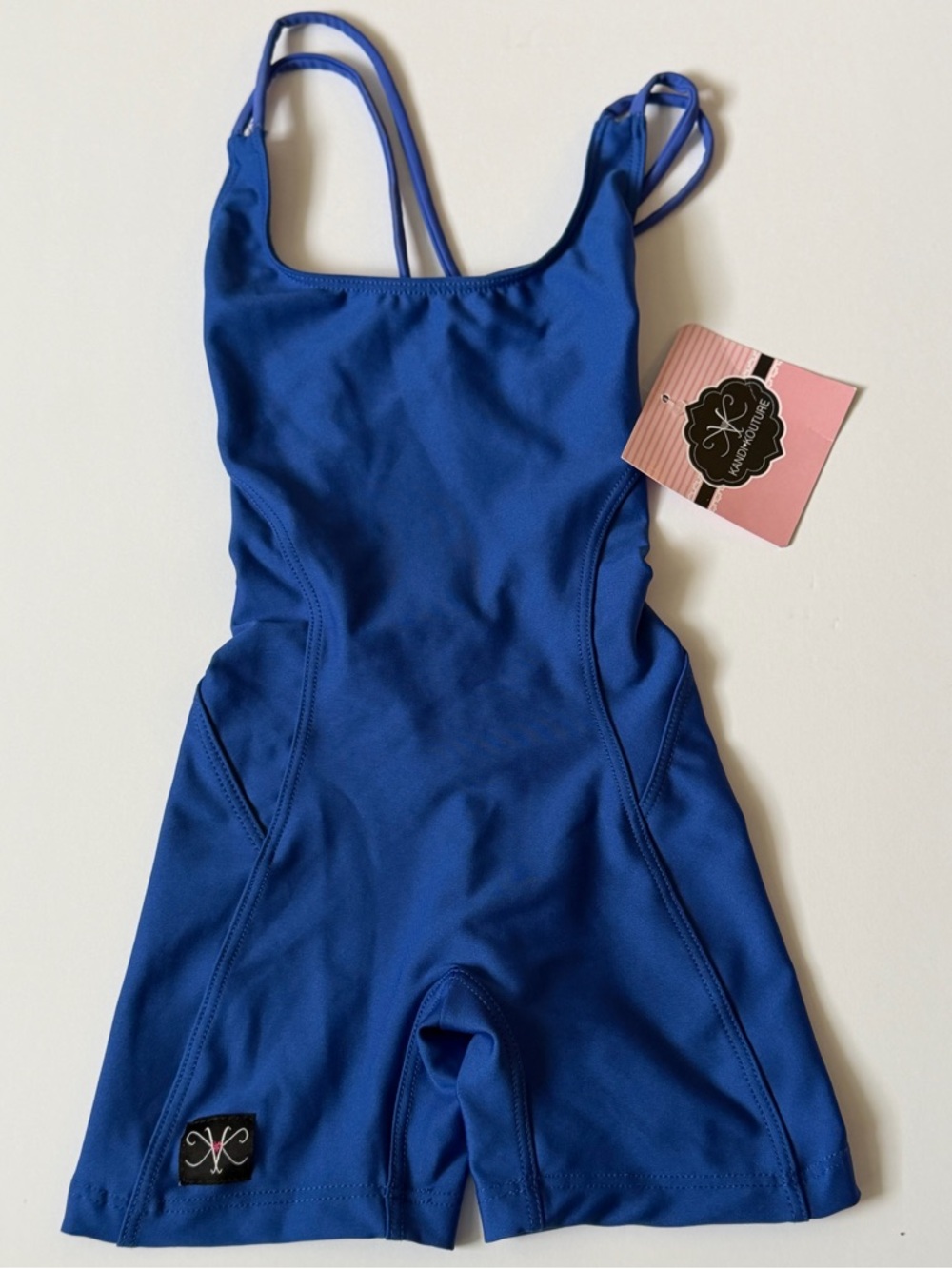 Kandi Kouture Royal Blue Dance Unitard with Strappy Back CS
